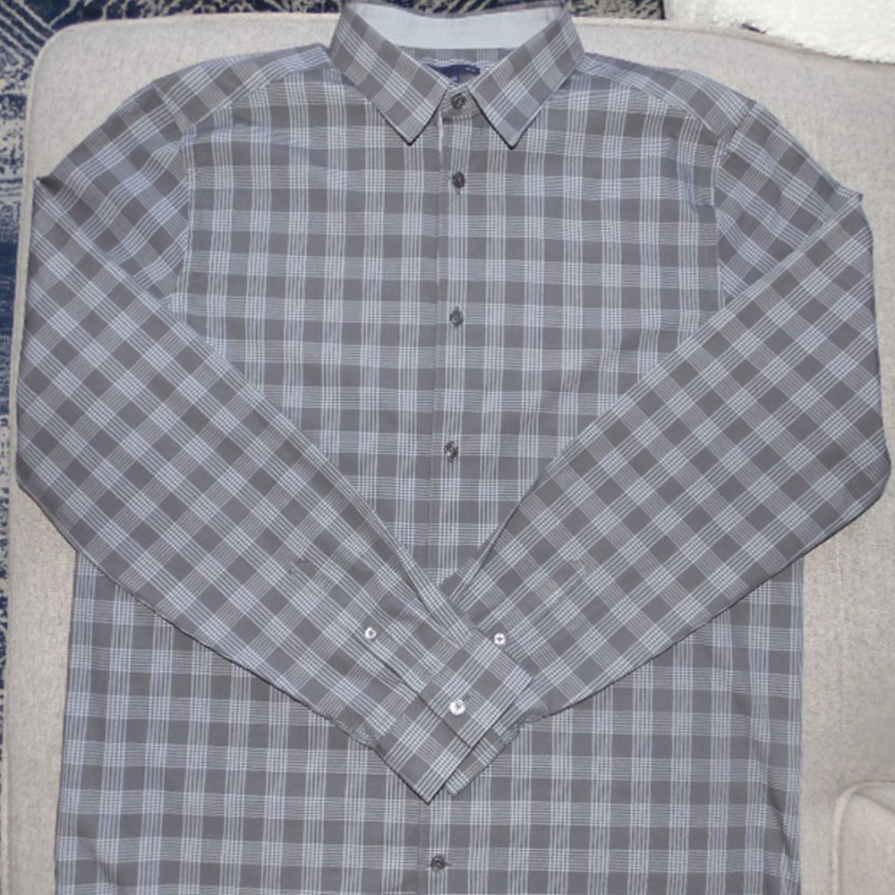 Gap Slim-Fit Button-Down Men's Shirt Gray XL